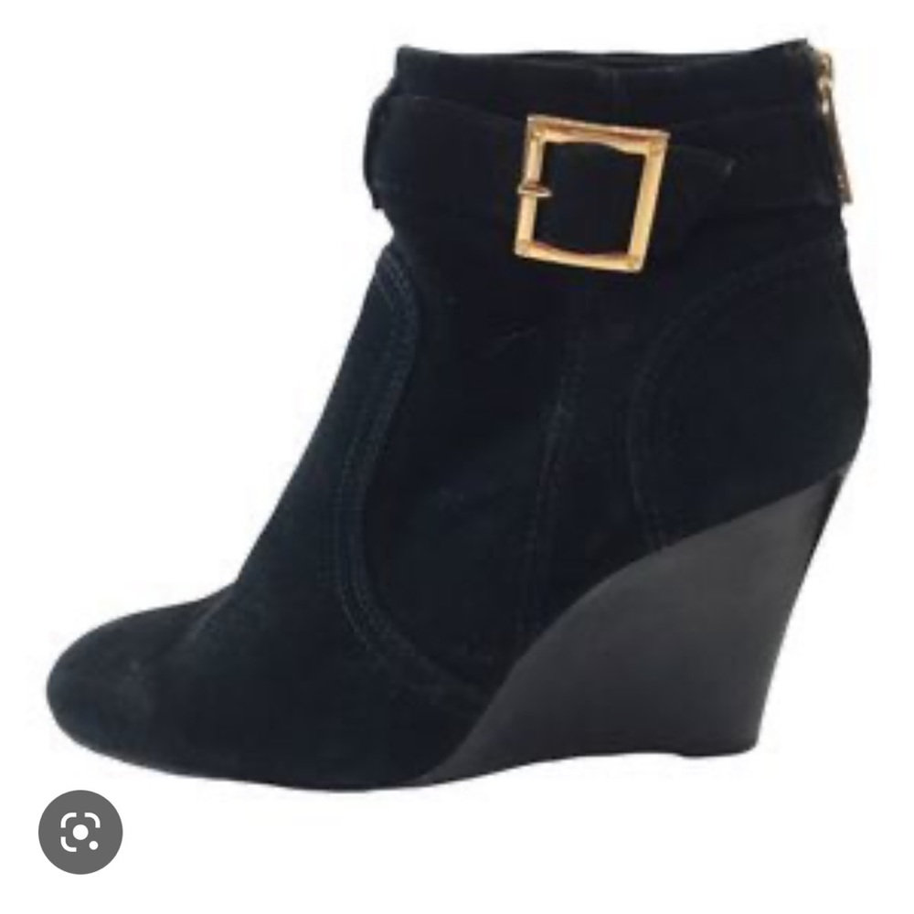 Tory Burch Adrienne Suede Wedge Ankle Bootie - Picture 1 of 15